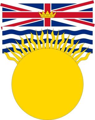Flag Of British Columbia Canada clip art