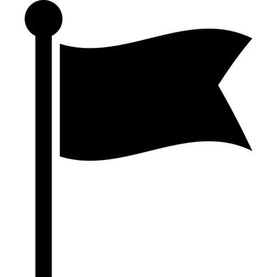 flag sign icon flat dynamic silhouette sketch