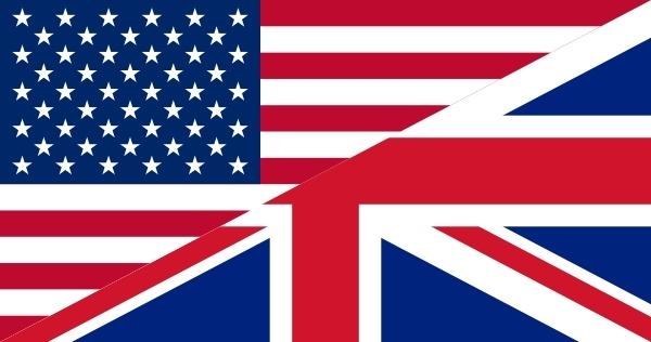 Flags Of The United States And The United Kingdom clip art