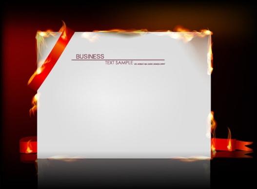 flame burning paper effect 01 vector