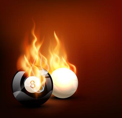 flame elements casino cards vector graphics