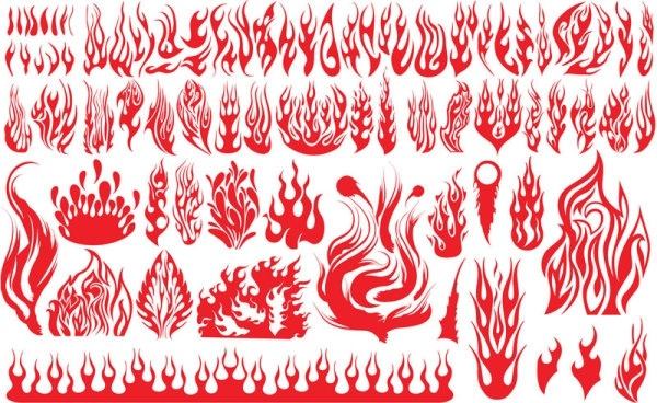 flame pattern vector
