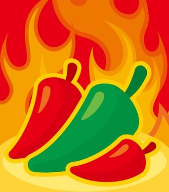 flame pepper vector