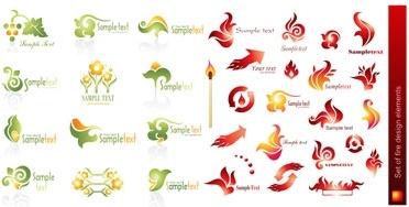 flame style logo vector