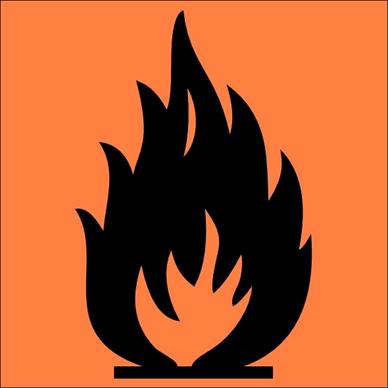 Flammable Symbol clip art