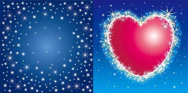 flash and flash heartshaped vector background
