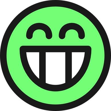 Flat Grin Smile Emotion Icon Emoticon clip art