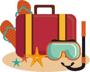 flat styles summer holiday vintage background vector