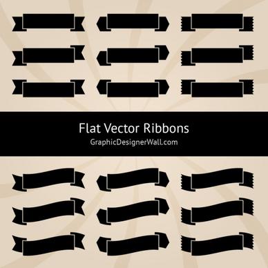 flat vector ribbons