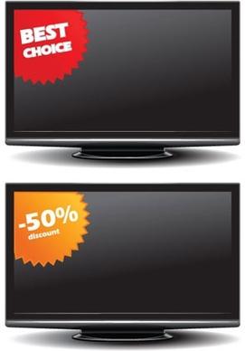 flatpanel tv sales vector