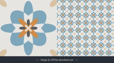 floor  tiles pattern template elegant classic flower shape