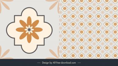 floor tiles pattern template flat classical simple floral shapes symmetry