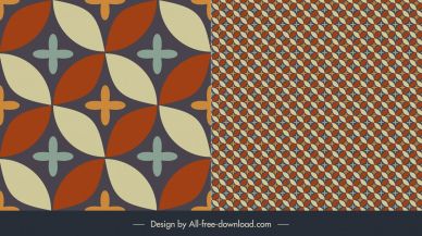 floor tiles pattern template flat vintage seamless geometric floral shapes