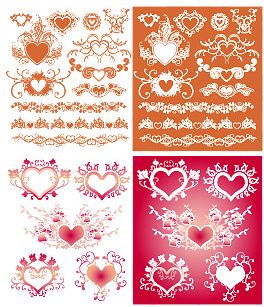 floral and frames vector