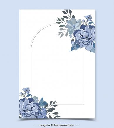 floral corner card design element  classic elegance