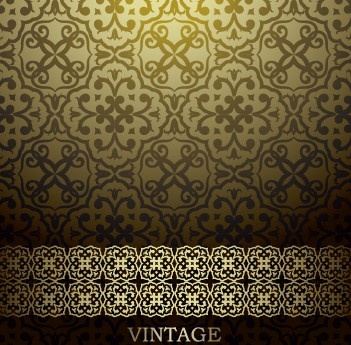 floral decorative pattern vintage background vector