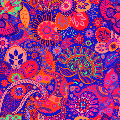 floral ethnic pattern seamless vector