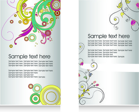 floral flyers and brochures cover vector
