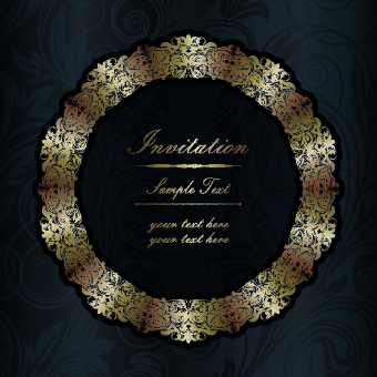 floral frame invitation vector