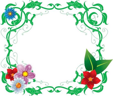 floral frame vector