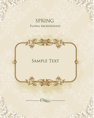 floral frames vector backgrounds set