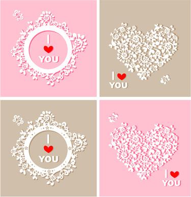 floral heart and clock vector