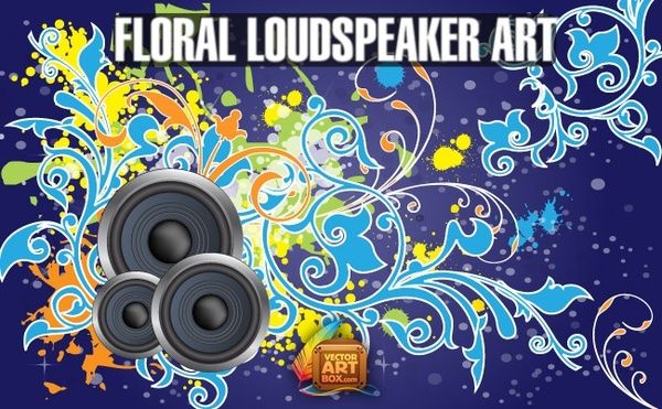 Floral Loudspeaker Art