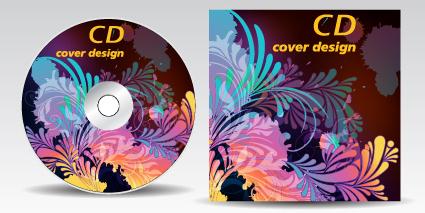 floral of cd cover design elements