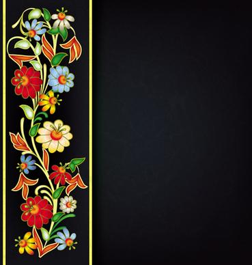 floral ornaments vector backgrounds