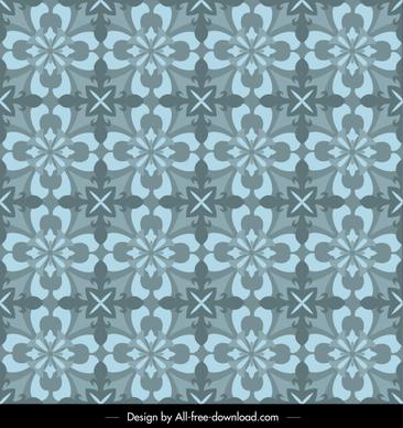 floral pattern template colored flat classical symmetrical repeating
