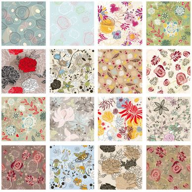 floral pattern vector collection