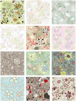 floral pattern vector collection