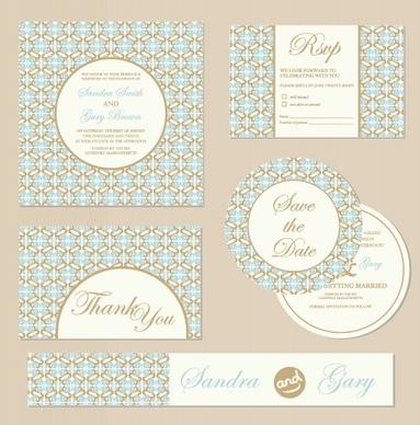 floral retro cards with element vector