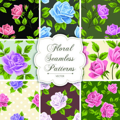 floral seamless pattern vectors