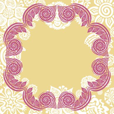 floral tiling pattern vintage vector set