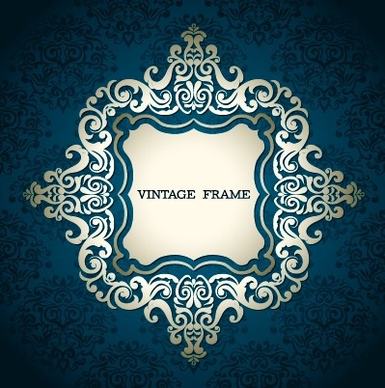 floral vintage frame vector graphics