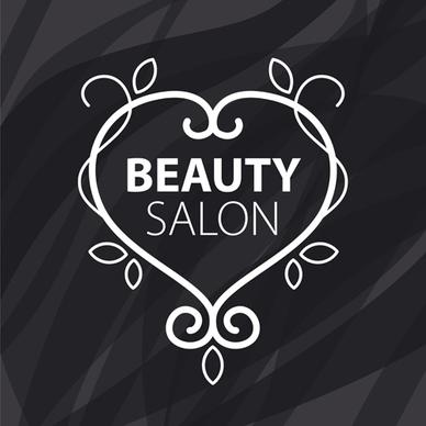 floral with beauty salon logos vector