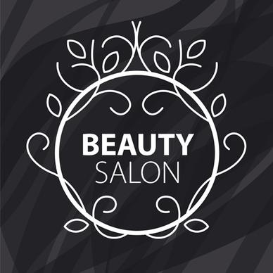 floral with beauty salon logos vector
