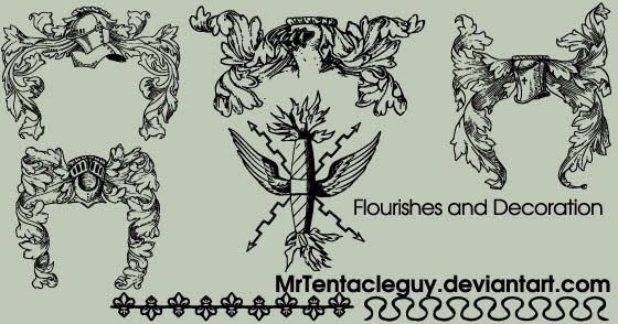 Flourishes and decoration free vector