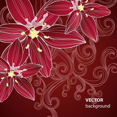 flower background 01 vector