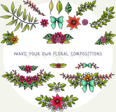 flower decor illustration vector