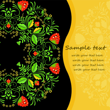 flower decorative style background vector