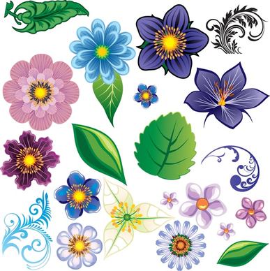 flower elements vector