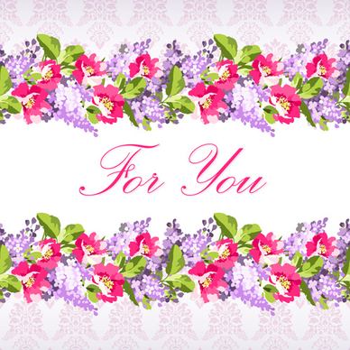 flower frames with pattern vector background