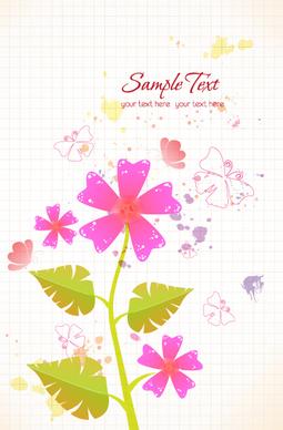 flower illustrations vector background