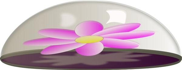 Flower in Glass Paper Weight