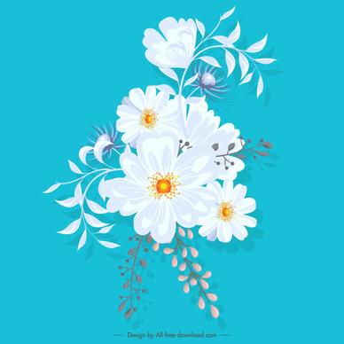 flower painting classical white decor