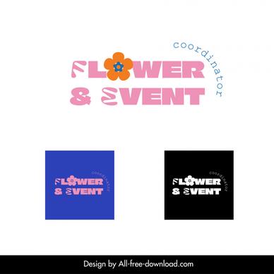  flower seller logo stylized texts petal decor