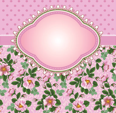 flower with frame background vector