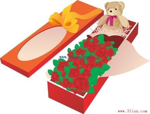 flowers and gifts vector